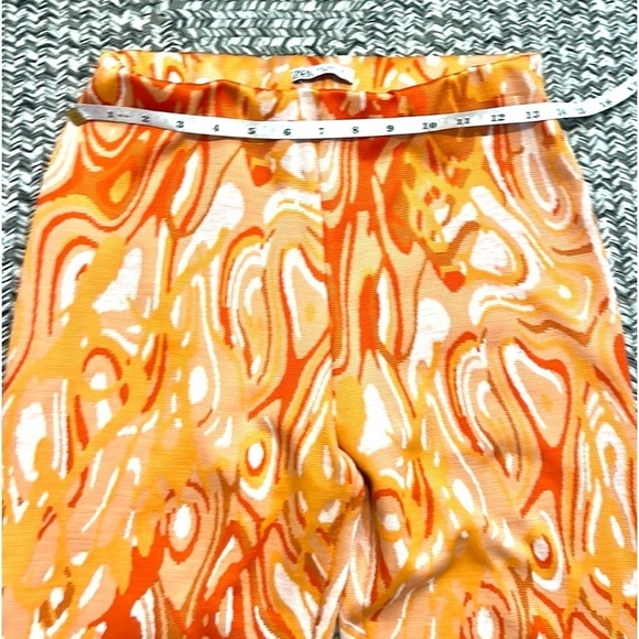 Zara, Jacquard Flared Pant,High waist,Pull-On,Elastic Waist,EUC,Fall Pant,Size M - Picture 5 of 9